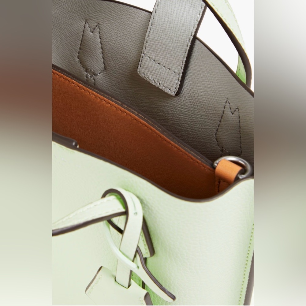 Brand New TORY BURCH Perry mini pebbled-leather tote. - Picture 7 of 15